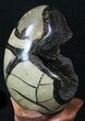 Septarian Dragon Egg Geode With Black Calcite #33502-3